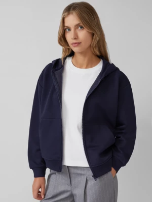 Foto van product Geruwd sweatshirt jack met borduursel s.Oliver blauw