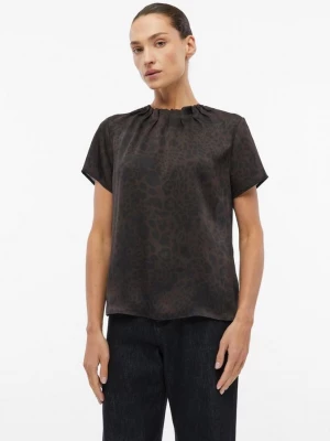 Foto van product Gesatineerde blouse met plooidetail en knoopsluiting s.Oliver bruin
