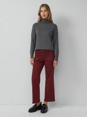 Foto van product Gesneden jeans / slim fit / halfhoog / wijduitlopende pijpen / open zoom s.Oliver rood