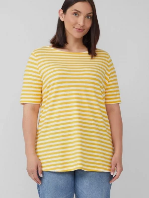 Foto van product Gestreept T-shirt met slim fit en slubstructuur s.Oliver geel