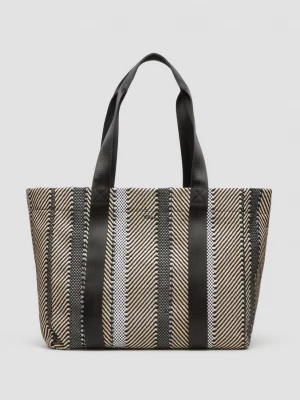 Foto van product Gestreepte jacquard-shopper met magneetsluiting s.Oliver
