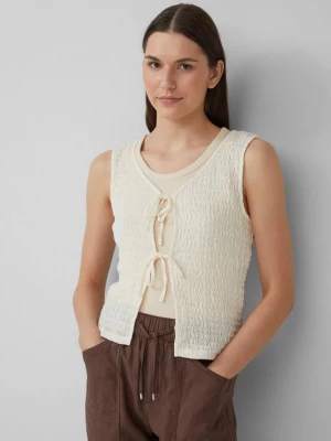 Foto van product Gestructureerd slim-fit vest van katoenmix s.Oliver crème
