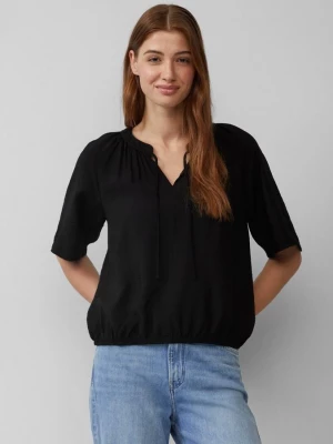 Foto van product Gestructureerde blouse met halve mouwen in een O-vorm s.Oliver zwart