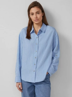 Foto van product Gestructureerde blouse van viscosemix met omslag s.Oliver blauw