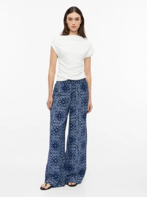 Foto van product Gestructureerde broek met wijde pijpen van een viscosemix s.Oliver blauw