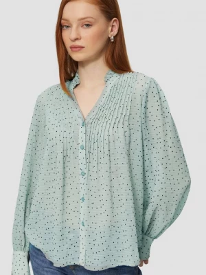 Foto van product Gestructureerde chiffon blouse met stippenmotief QS groen