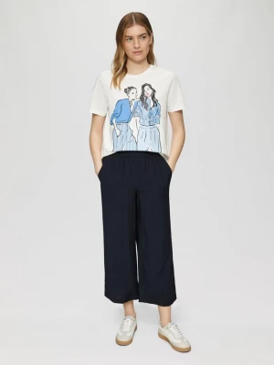 Foto van product Gestructureerde culottes met elastische tailleband en steekzakken s.Oliver blauw