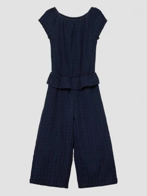 Foto van product Gestructureerde jumpsuit met kantpatroon en volants s.Oliver blauw