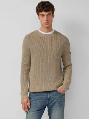 Foto van product Gestructureerde katoenen trui met label patch s.Oliver beżowy