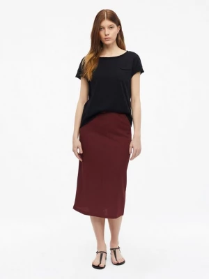 Foto van product Gestructureerde midirok met split en elastische tailleband s.Oliver rood