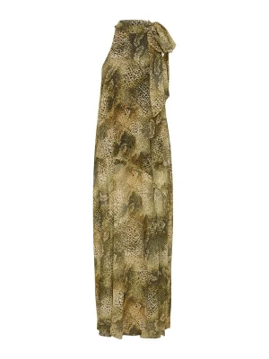 Foto van product Gestuz Jurk 'Sanka' lichtbeige / mosterd / zwart