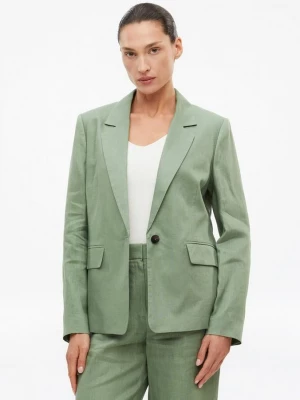 Foto van product Getailleerde linnen blazer s.Oliver groen