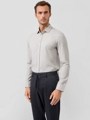 Foto van product Getailleerde pasvorm: Elegant overhemd met lange mouwen van fijne jersey s.Oliver grijs