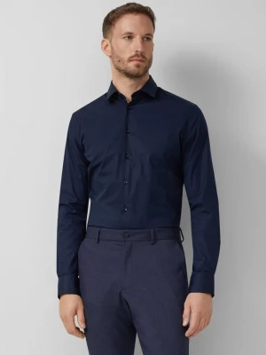 Foto van product Getailleerde pasvorm: shirt met lange mouwen in comfortstretch s.Oliver blauw