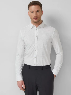 Foto van product Getailleerde pasvorm: shirt met lange mouwen van fijne jersey met all-over print s.Oliver wit
