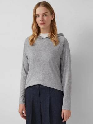 Foto van product Gevlekte stretch jersey longsleeve met capuchon s.Oliver grijs