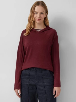 Foto van product Gevlekte stretch jersey longsleeve met capuchon s.Oliver rood