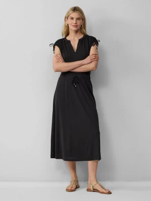 Foto van product Gevoerde midirok van een modalmix met elastische band s.Oliver zwart