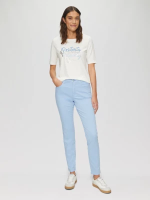 Foto van product Gewassen broek in een slim fit van katoensatijn s.Oliver blauw