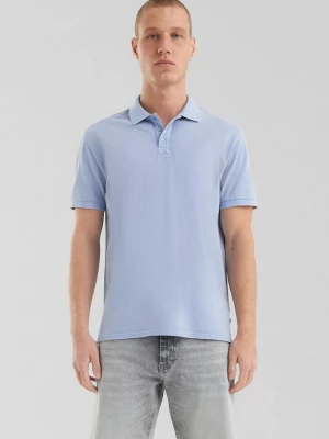 Foto van product Gewassen polo van katoen-piqué QS blauw