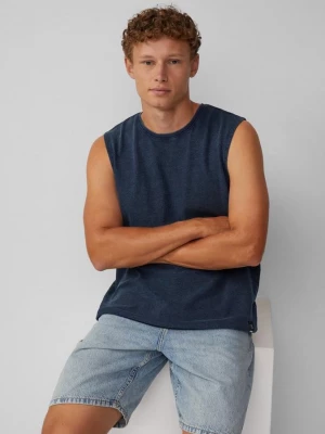 Foto van product Gewassen tanktop van gestructureerde jersey QS blauw
