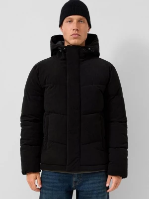 Foto van product Gewatteerd corduroy jack met quilting QS zwart