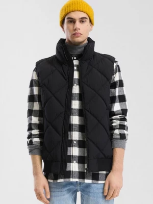 Foto van product Gewatteerd gewatteerd vest met steekzakken QS zwart