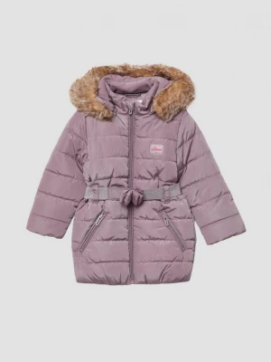 Foto van product Gewatteerde jas met riem en afneembare capuchon s.Oliver roze