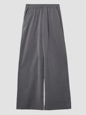 Foto van product Geweven broek met wijde pijpen en elastische tailleband s.Oliver grijs