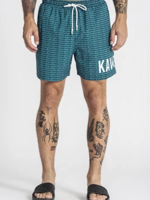 Foto van product Gianni Kavanagh Zwemshorts 'Replay' turquoise / zwart / wit