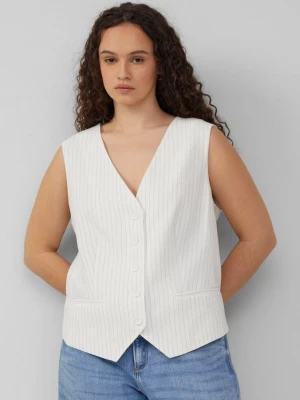 Foto van product Gilet met naaldstrepen QS wit