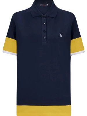 Foto van product Giorgio di Mare Shirt navy / mosterd / wit