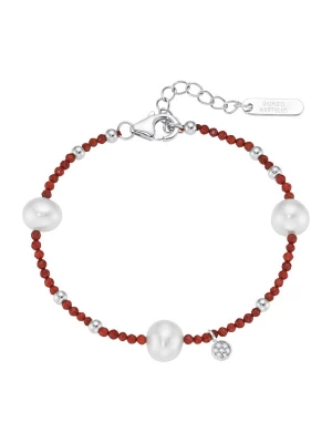 Foto van product Giorgio Martello Milano Armband robijnrood / zilver / transparant / parelwit