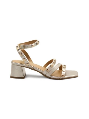 Foto van product GIOSEPPO Sandaal 'GIOSEPPO KASULU 79235 platinum oro sandalo tacco donna pelle cinturini borchie' platina
