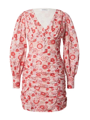 Foto van product GLAMOROUS Jurk beige / rosa / watermeloen rood