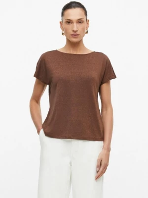 Foto van product Glanzend jersey T-shirt met uitsnijding aan de achterkant s.Oliver bruin