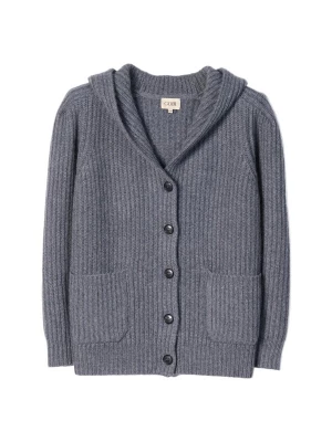 Foto van product GOBI Cashmere Gebreid vest 'Wide-Shoulder Hooded Cashmere Cardigan' lichtgrijs