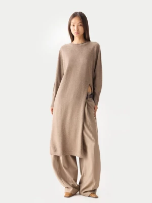 Foto van product GOBI Cashmere Gebreide jurk 'Gobi Cashmere Side-Slit Maxi Dress' taupe