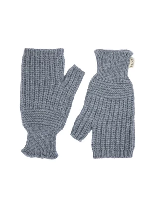 Foto van product GOBI Cashmere Handschoenen met korte vingers 'Rib-Knit Cashmere Gloves' grijs