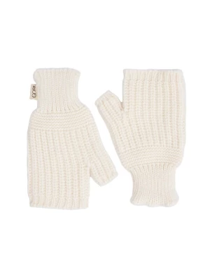 Foto van product GOBI Cashmere Handschoenen met korte vingers 'Rib-Knit Cashmere Gloves' wit