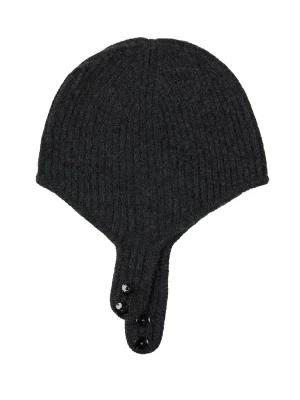 Foto van product GOBI Cashmere Muts 'Knitted Aviator Cap' antraciet