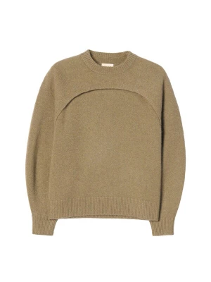 Foto van product GOBI Cashmere Trui 'Cashmere Crewneck Twin Set' olijfgroen