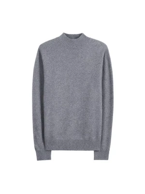 Foto van product GOBI Cashmere Trui 'Men's Timeless Mock Neck Cashmere Sweater' grijs