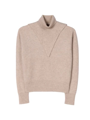 Foto van product GOBI Cashmere Trui 'Women's Dual-Collar Cashmere Sweater' lichtbeige