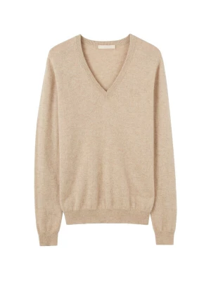 Foto van product GOBI Cashmere Trui 'Women's Essential Cashmere V-Neck Sweater' champagne