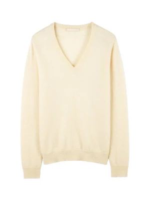 Foto van product GOBI Cashmere Trui 'Women's Essential Cashmere V-Neck Sweater' offwhite