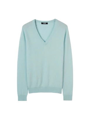 Foto van product GOBI Cashmere Trui 'Women's Essential Cashmere V-Neck Sweater' turquoise