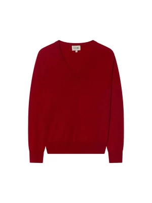 Foto van product GOBI Cashmere Trui 'Women's Timeless Cashmere V-Neck Sweater' donkerrood