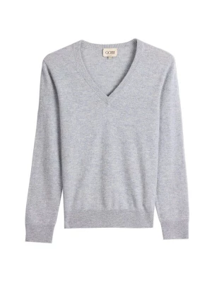 Foto van product GOBI Cashmere Trui 'Women's Timeless Cashmere V-Neck Sweater' lichtgrijs