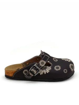 Foto van product Goby Clogs 'Women Calceo Black and Beige Clogs CAL5457 with flower design' gemengde kleuren